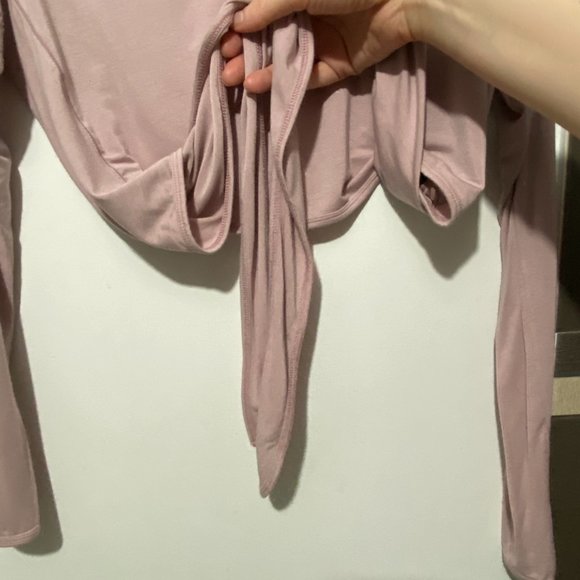 Pink Ballet Wrap Crop Top Size M - Picture 3 of 6